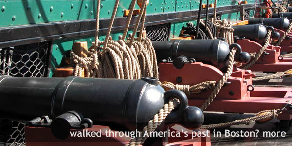 Canons on USS Constitution Boston